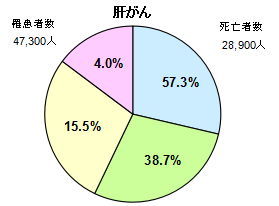 肝臓がん円グラフ